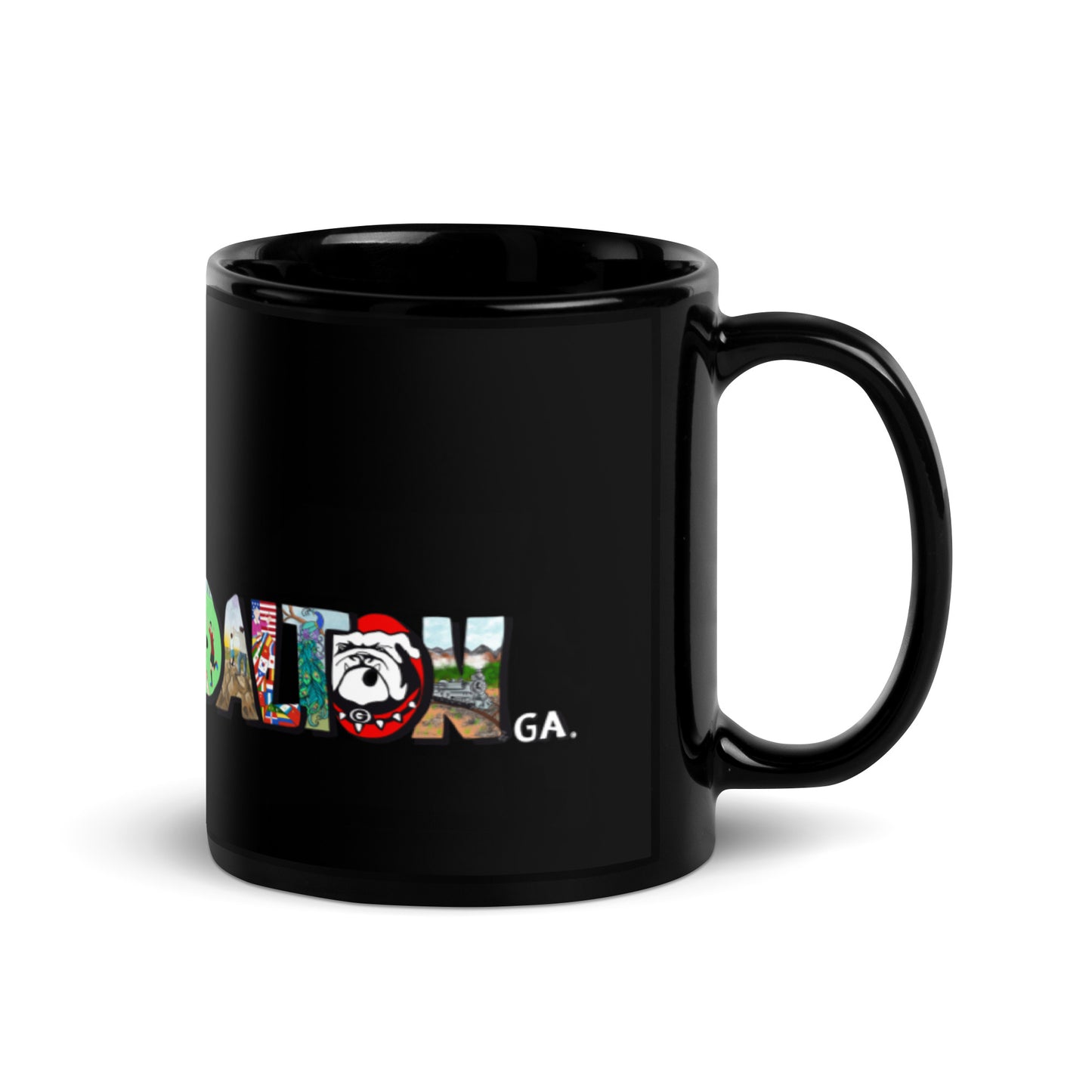 My Dalton Black Glossy Mug